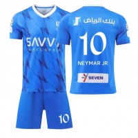 Billiga Al-Hilal Neymar Jr #10 Barnkläder Hemma fotbollskläder till baby 2023-24 Kortärmad (+ Korta byxor)